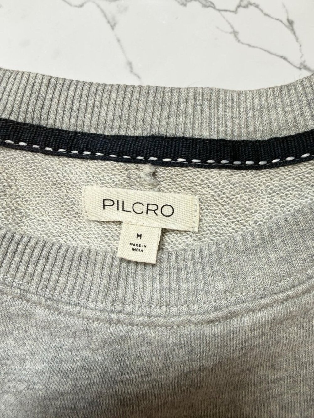Anthropologie Pilcro Women Medium Gray Sweatshirt Snap Sleeve Balloon Sleeve - Picture 5 of 9